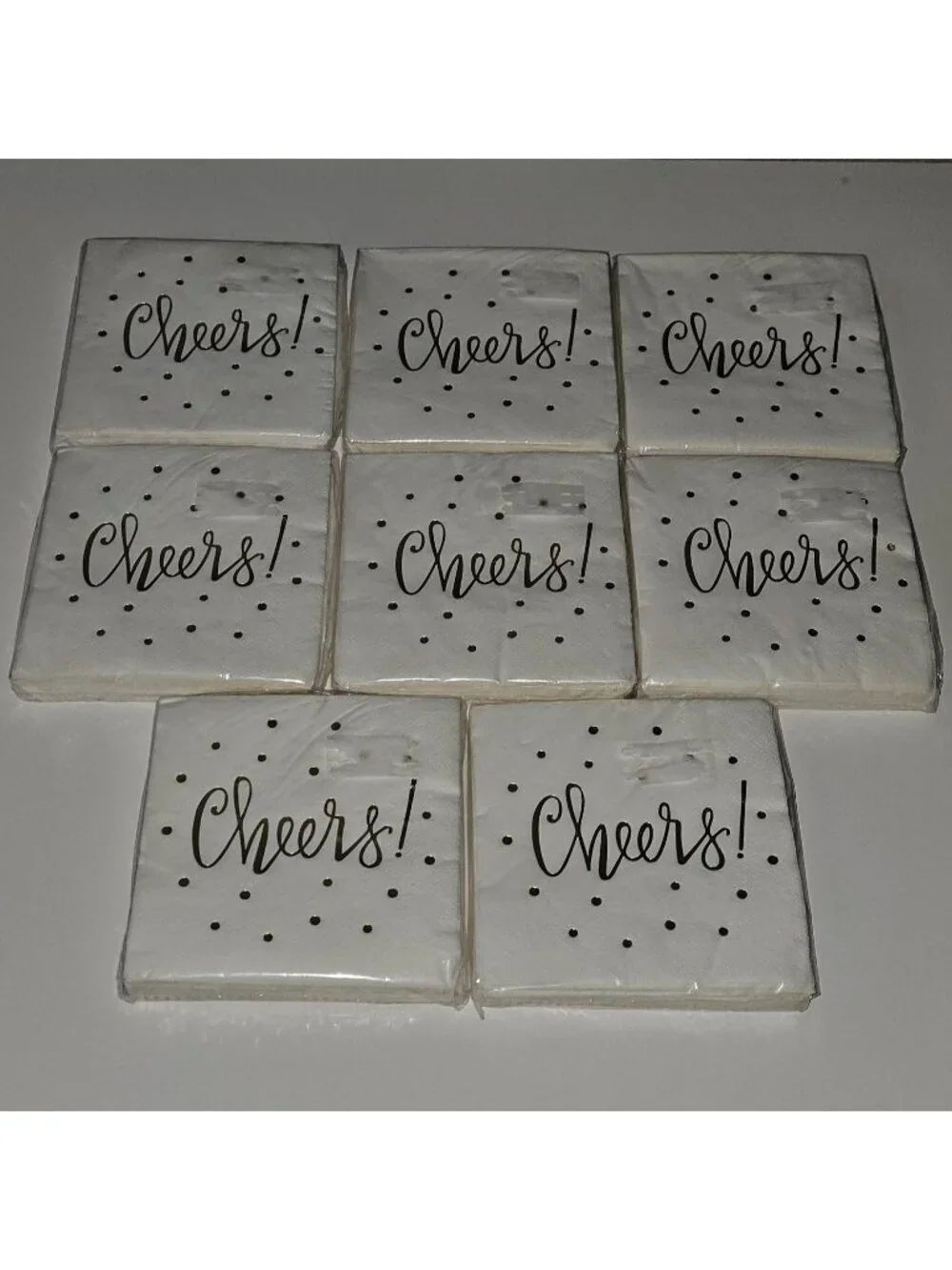NEW 8 Packages CHEERS Napkins (30/pack) Gold Graduation Wedding Retirement Party